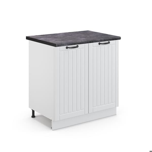 Underskåp Fame-Line, 80cm, PT Antracit, Vit landsby, Vit, Vicco