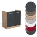 Miniatyrbild 6 av 6: Under-basin cabinet R-Line, 80cm PT Anthracite, Black concrete, Golden oak, Vicco