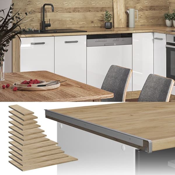Vicco R-Line köksbänkskiva, guldhållfast ek, 50 cm