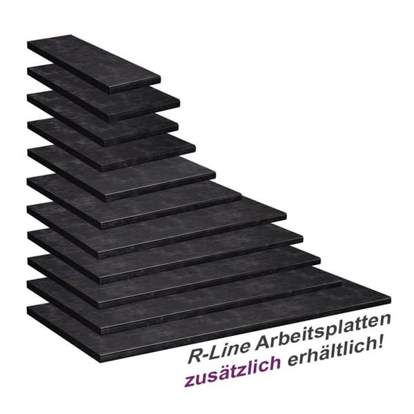 Vicco R-Line köksbänkskiva, antracit, 114 cm (passar för 87x87 hörnskåp)