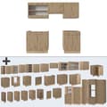 Miniatyrbild 6 av 6: R-Line kök, 200 cm, PT antracit, Artisan Oak/Golden Oak, Vicco