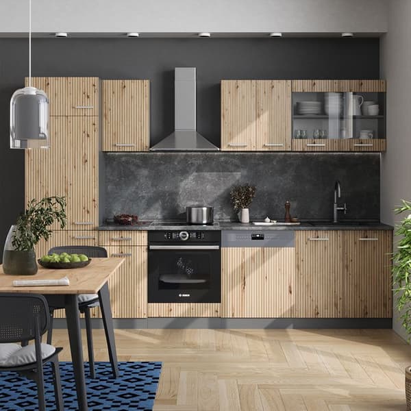 R-Line Kök, 300 cm, PT Antracit, Artisan Ek/Antracit, Vicco