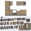 Miniatyrbild 6 av 6: R-Line Kök, 300 cm, PT Antracit, Artisan Ek/Antracit, Vicco