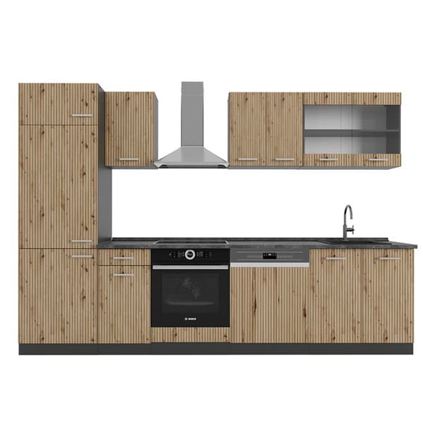 R-Line Kök, 300 cm, PT Antracit, Artisan Ek/Antracit, Vicco