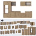 Miniatyrbild 6 av 6: R-Line kök, 350 cm med högskåp, PT Antracit, Artisan Oak/Golden Oak, Vicco