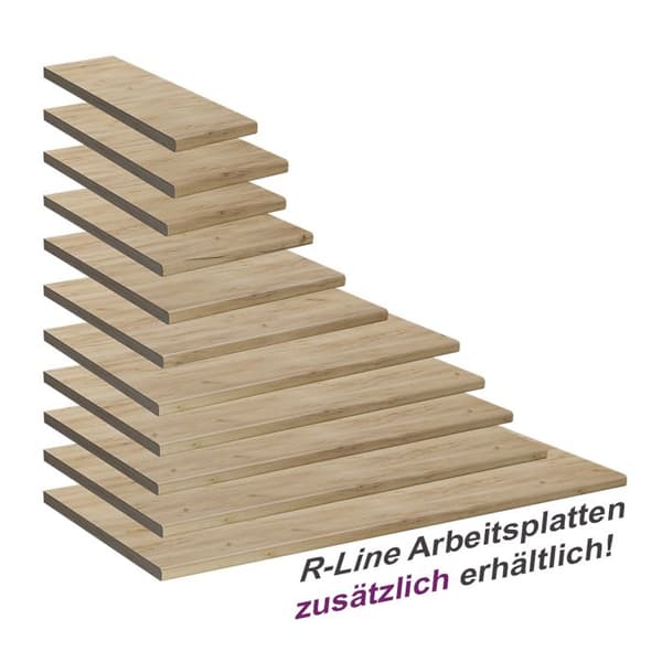 Vicco R-Line köksbänk, gyllene ek, 114 cm (passar för 87x87 hörnskåp)