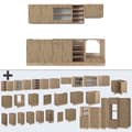 Miniatyrbild 6 av 6: R-Line kök, 240 cm, PT antracit, Artisan Oak/Golden Oak, Vicco
