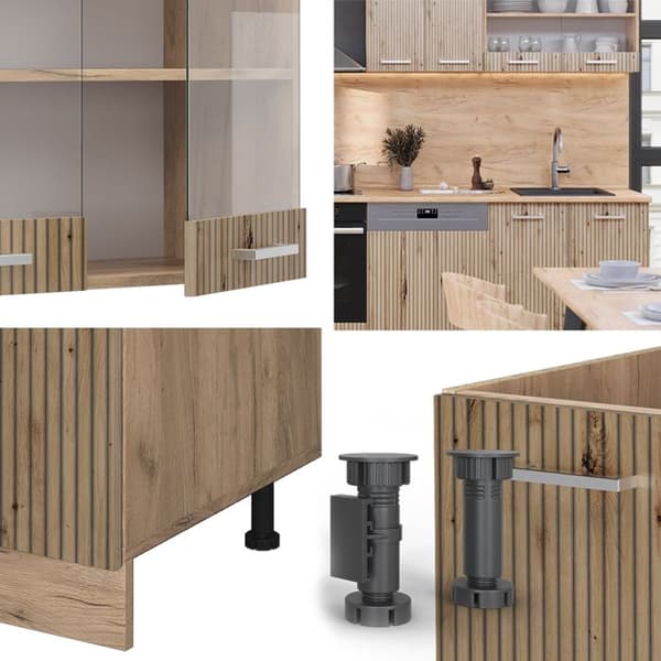 R-Line kök, 300 cm utan bänkskiva, Artisan Oak/Golden Oak, Vicco