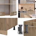 Miniatyrbild 4 av 6: R-Line kök, 300 cm utan bänkskiva, Artisan Oak/Golden Oak, Vicco