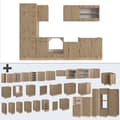 Miniatyrbild 5 av 6: R-Line kök, 300 cm utan bänkskiva, Artisan Oak/Golden Oak, Vicco