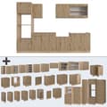 Miniatyrbild 6 av 6: R-Line kök, 300 cm med högskåp, PT Oak, Artisan Oak/Golden Oak, Vicco