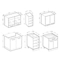 Miniatyrbild 3 av 6: R-Line kök, 160 cm, PT Marmor, Country white/white, Vicco