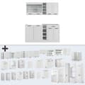 Miniatyrbild 6 av 6: R-Line kök, 160 cm, PT Marmor, Country white/white, Vicco