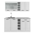 Miniatyrbild 1 av 6: R-Line kök, 160 cm, PT Marmor, Country white/white, Vicco