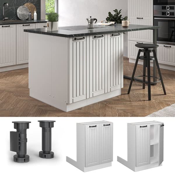 Fame-Line köksö, 60 cm utan bänkskiva, Country white, Vicco