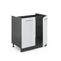 Miniatyrbild 5 av 6: Under-sink furniture Fame-Line, 80cm, PT Ek, Vit hög glans, Anthracite, Vicco