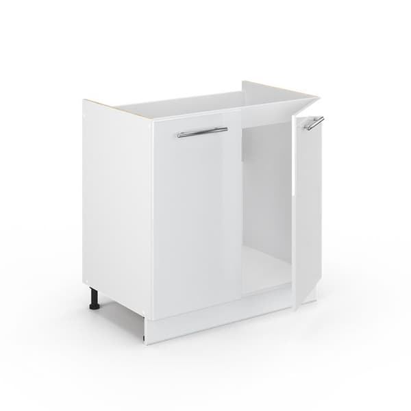 Fame-Line underskåp, 80cm, PT Marmor, Vit hög blank, Vit, Vicco