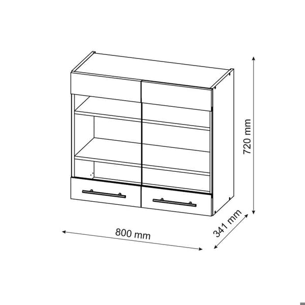 VICCO Fame-Line glasvägg Vit/Bordeaux 80 cm