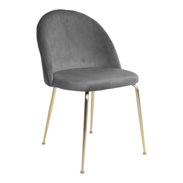 Bolzano spisebordssæt spisebord Ø90cm hvid og 4 Geneve stole grå.