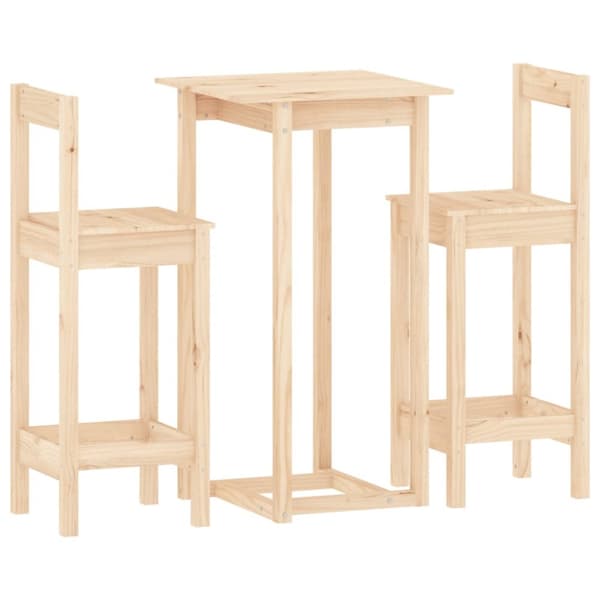 Barmöbler 3 delar massiv furu
