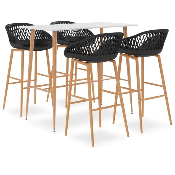 Bargrupp 5 delar vit och svart