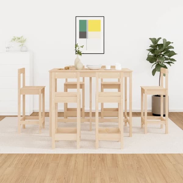 Barmöbler 7 delar massiv furu