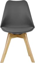 Miniatyrbillede 6 af 8: Rootz Spisestuestol - Køkkenstol - Imiteret læderstol - Ergonomisk design - 82cm x 48cm x 40,5cm. Robust stol - gulvsikker - Sæt med 4