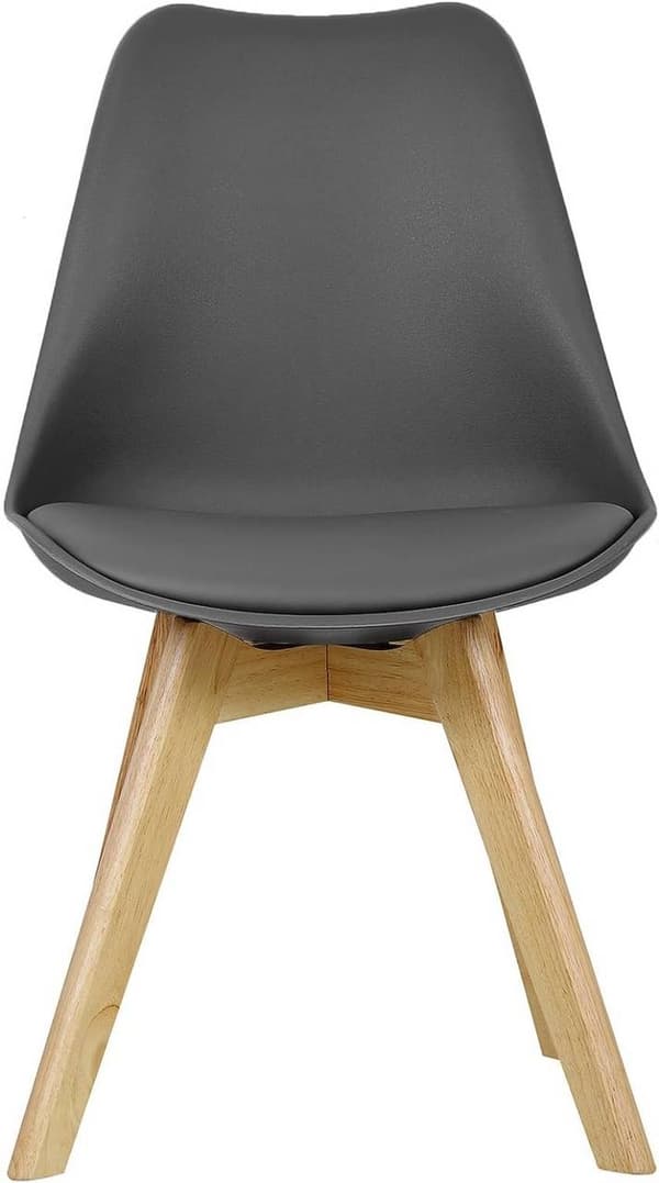 Rootz Spisestuestol - Køkkenstol - Imiteret læderstol - Ergonomisk design - 82cm x 48cm x 40,5cm. Robust stol - gulvsikker - Sæt med 4