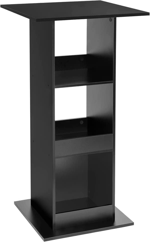 Rootz Barbord med hyllor - Matbord - Förvaringsskåp - Platssparande - Massivt trä Material - 60cm x 60cm x 112cm - Ljus Ek + Vit