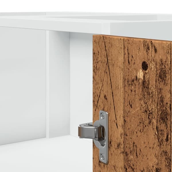 køkkenskab 75,5x75,5x81,5 cm konstrueret træ antikt træ