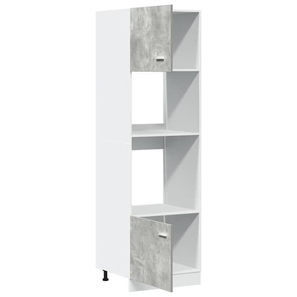 Mikroaaltokaappi Betoni Harmaa 60x57x207 cm Levy