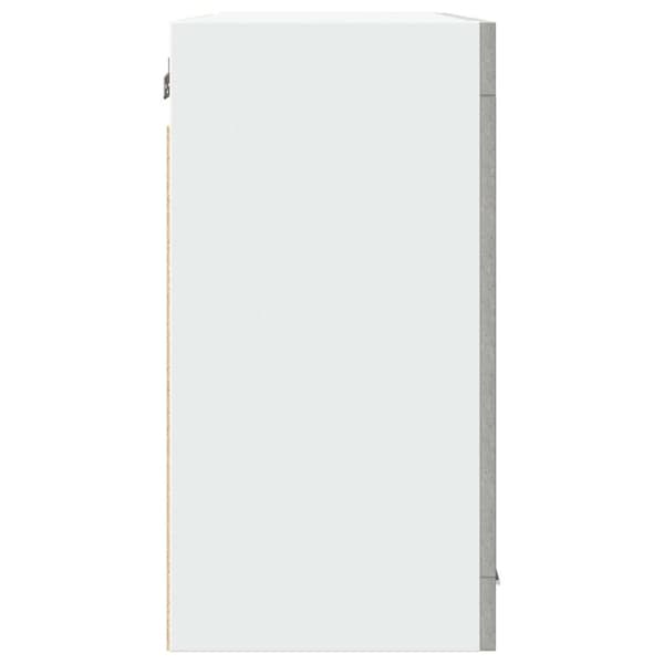 væghængt glasskab 80x31x60 cm betongrå