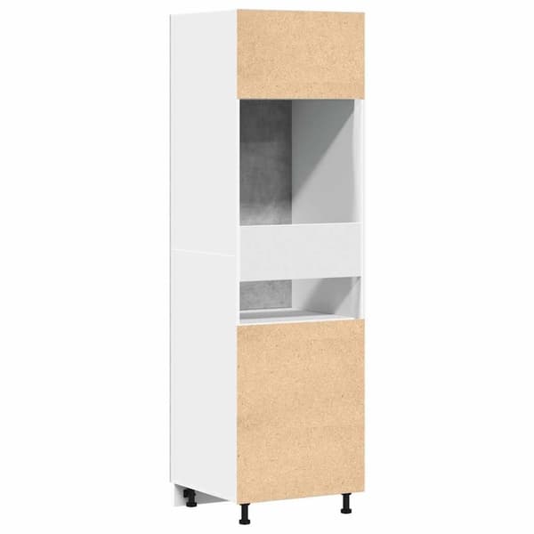 indbygningsskab til køl 60x57x207 cm konstrueret træ betongrå
