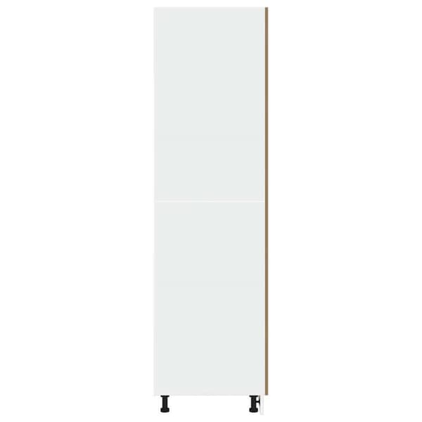 indbygningsskab til køl 60x57x207 cm konstrueret træ kunsteg