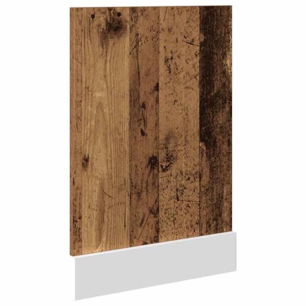 Front för diskmaskin åldrat trä 45x3x67 cm konstruerat trä