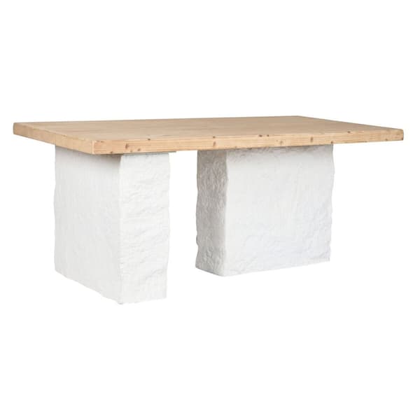 Spisebord Home ESPRIT Hvid Harpiks Gran 180 x 90 x 77 cm
