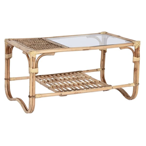 Soffbord Home ESPRIT Naturell Bambu Rattan 76 x 46 x 40 cm