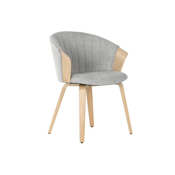 Matsalsstol Home ESPRIT Grå Polyester Trä 60 x 57,5 x 79 cm