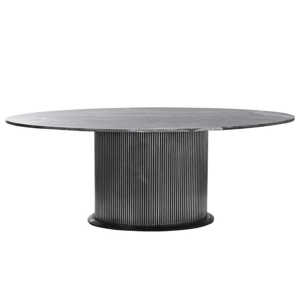 Matsalsbord Home ESPRIT Mässing Marmor 200 x 110 x 76 cm
