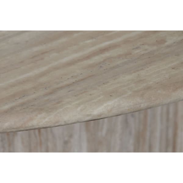 Matsalsbord Home ESPRIT Vit Beige Granit Trä MDF 220 x 100 x 75 cm