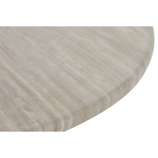 Ruokapöytä Home ESPRIT Beige Graniitti Puu MDF 130 x 130 x 75 cm