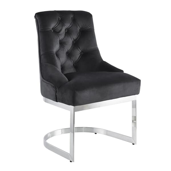 Ruokatuoli DKD Home Decor Musta Hopeinen 60 x 58 x 93 cm