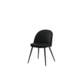 Miniatyrbilde 3 av 10: Venedig spisegruppe bord hvit 95x180/276 med 2 stk. tilleggsplater 6 stoler velour svart.