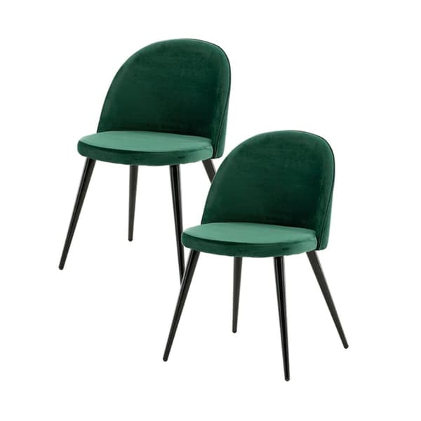 Venedig spisegruppe bord hvit 95x180/276 med 2 stk. tilleggsplater 6 stoler velour grønn.