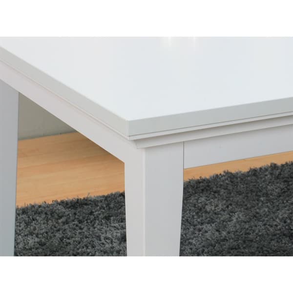 Venedig spisegruppe bord hvit 95x180/276 med 2 stk. tilleggsplater 6 stoler fløyel beige.