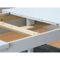 Miniatyrbilde 5 av 10: Venedig spisegruppe bord hvit 95x180/276 med 2 stk. tilleggsplater 6 stoler fløyel beige.