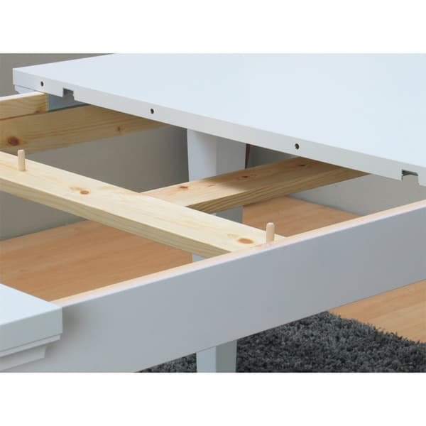 Venedig spisegruppe bord hvit 95x180/276 med 2 stk. tilleggsplater 6 stoler fløyel beige.
