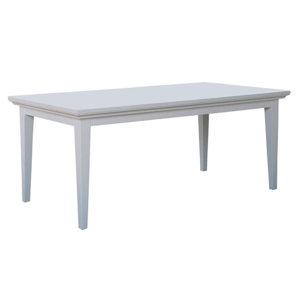 Venedig spisegruppe bord hvit 95x180/276 med 2 stk. tilleggsplater 6 stoler fløyel beige.