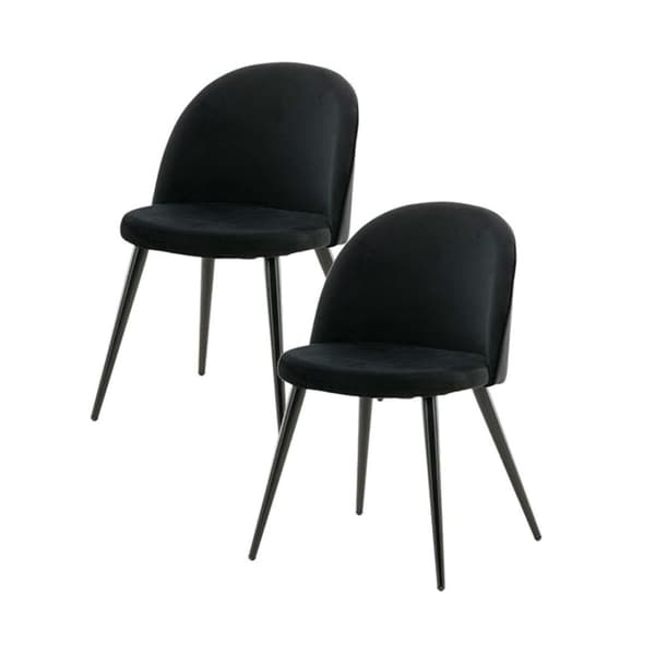 Venedig matgrupp matbord vit 95x180/276 med 2 st. tillägsskivor 6 stolar velour svart.