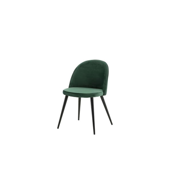 Venedig matgrupp matbord vit 95x180/276 med 2 st. tillägsskivor 6 stolar velour grön.